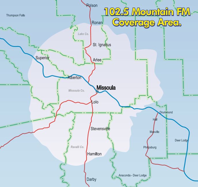 Missoula mountain map